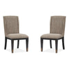 Magnussen Home Ryker Nocturn Black & Coventry Grey Upholstered Host Chair Set of 2