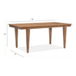 Magnussen Home Lindon Belgian Wheat Extendable Rectangular Dining Table