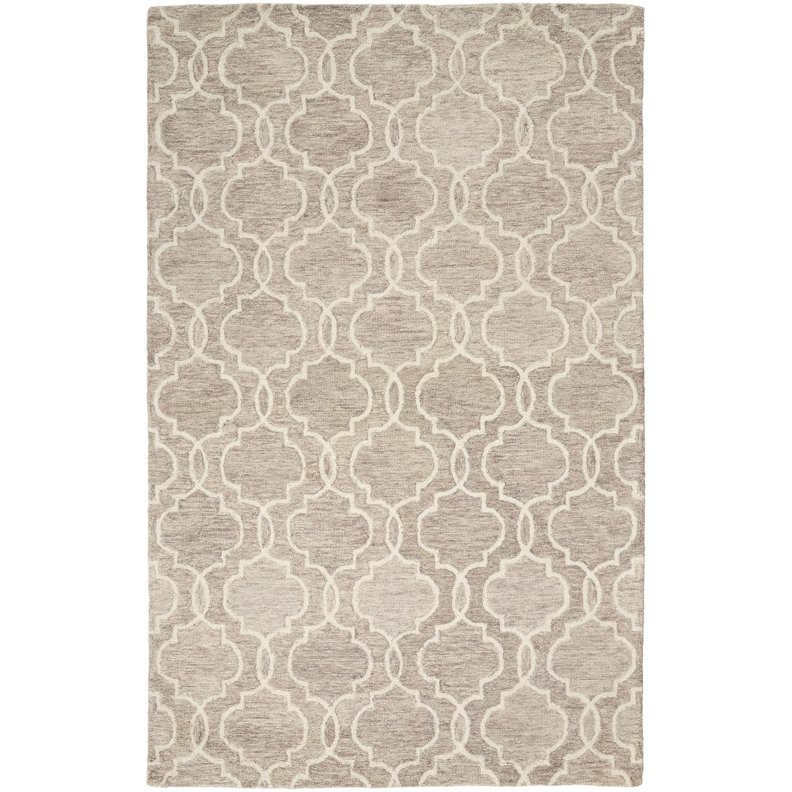 Feizy Belfort 8775F Transitional Trellis & Lattice Rug in Gray/Ivory
