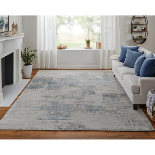 Feizy Zarah 8917F Modern Abstract Rug in Gray/Taupe/Blue
