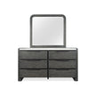 Magnussen Home Keaton Black Double Drawer Dresser With Portrait Mirror