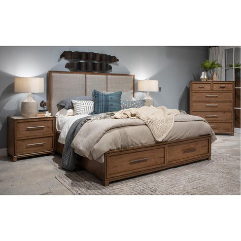 Magnussen Home Laurel Ridge Brown Upholstered Panel Bed