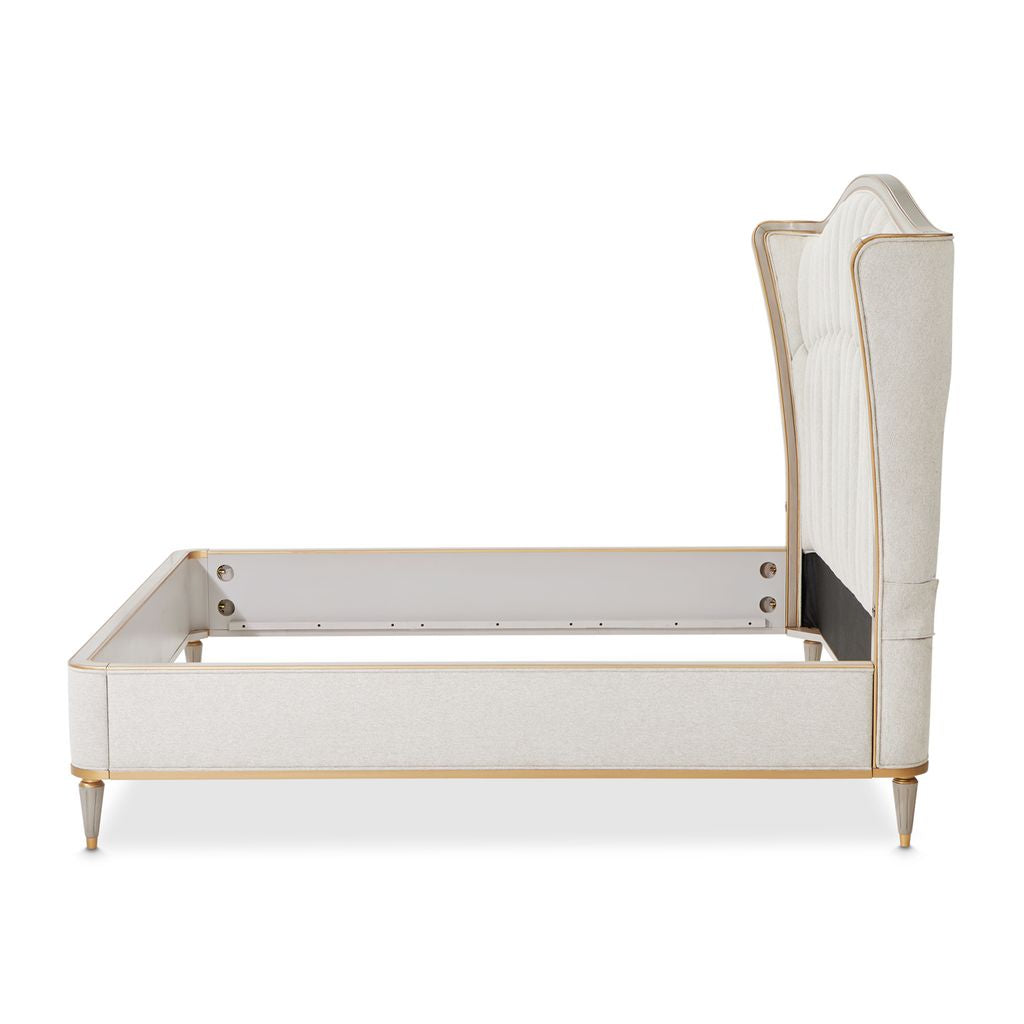 Michael Amini St. Charles Upholstered Bed - Dove Gray