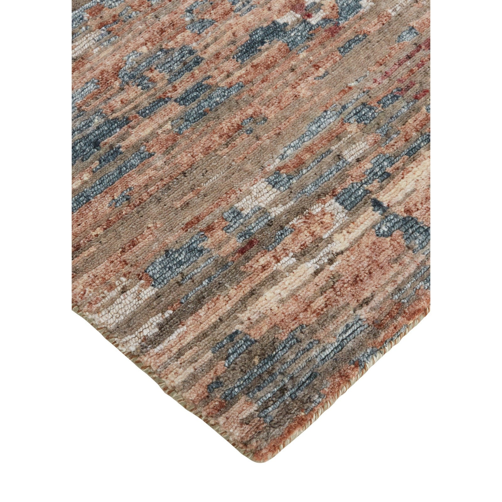 Feizy Conroe 6827F Modern Abstract in Red/Blue