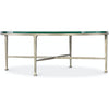 M Furniture Cora Glass Top Round Coffee Table