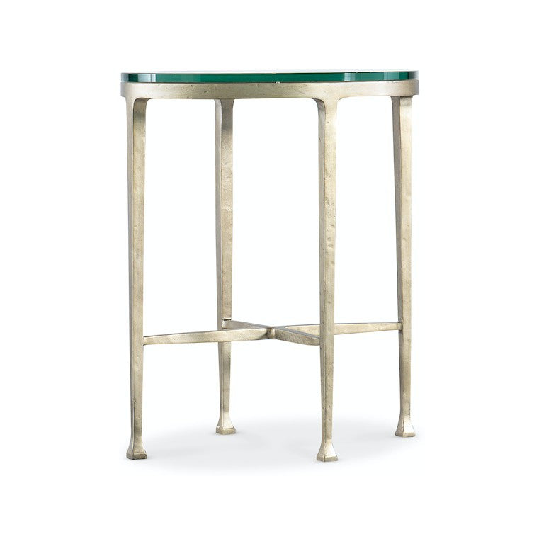 M Furniture Cora Glass Top Oval Drink Table