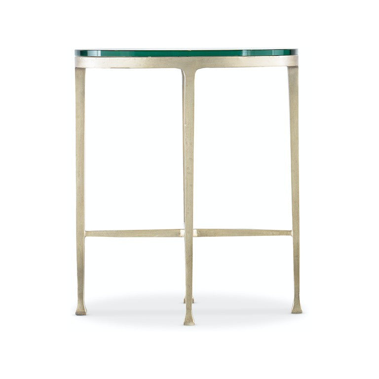M Furniture Cora Glass Top Oval Drink Table