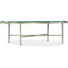 M Furniture Cora Glass Top Oval Coffee Table