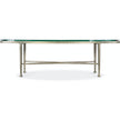 M Furniture Cora Glass Top Oval Coffee Table