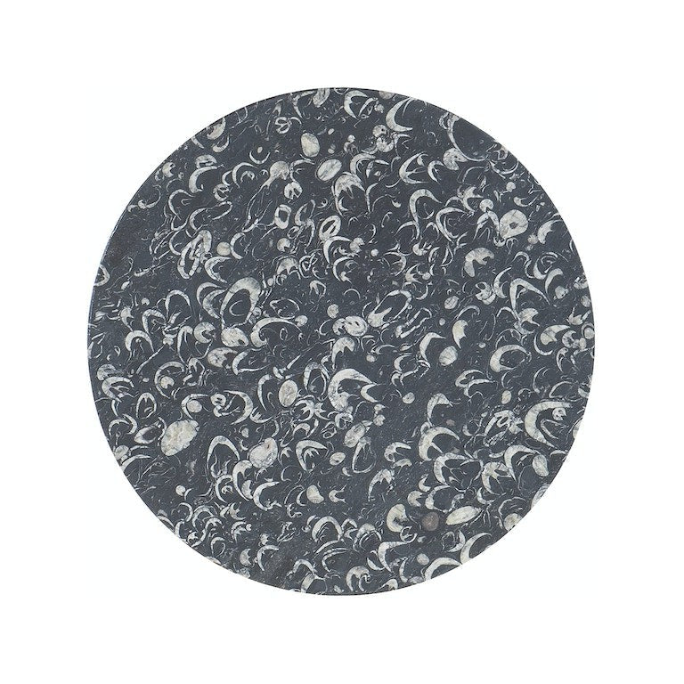 M Furniture Estelle Marble & Metal Drink Table
