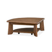 Magnussen Home Tanner Tawny Brown Pie Shaped Lift Top Cocktail Table With Casters