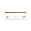 Magnussen Home Lorena Burnished Brass Rectangular Cocktail Table