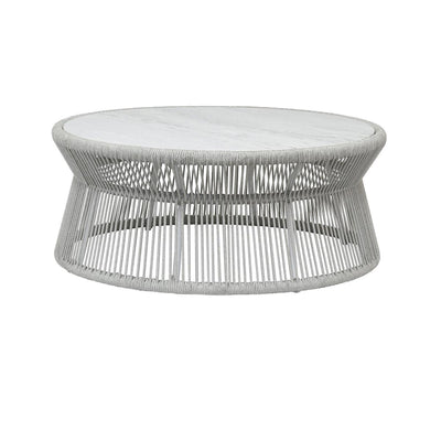 Sunset West Miami Coffee Table with Honed Cararra Marble Top