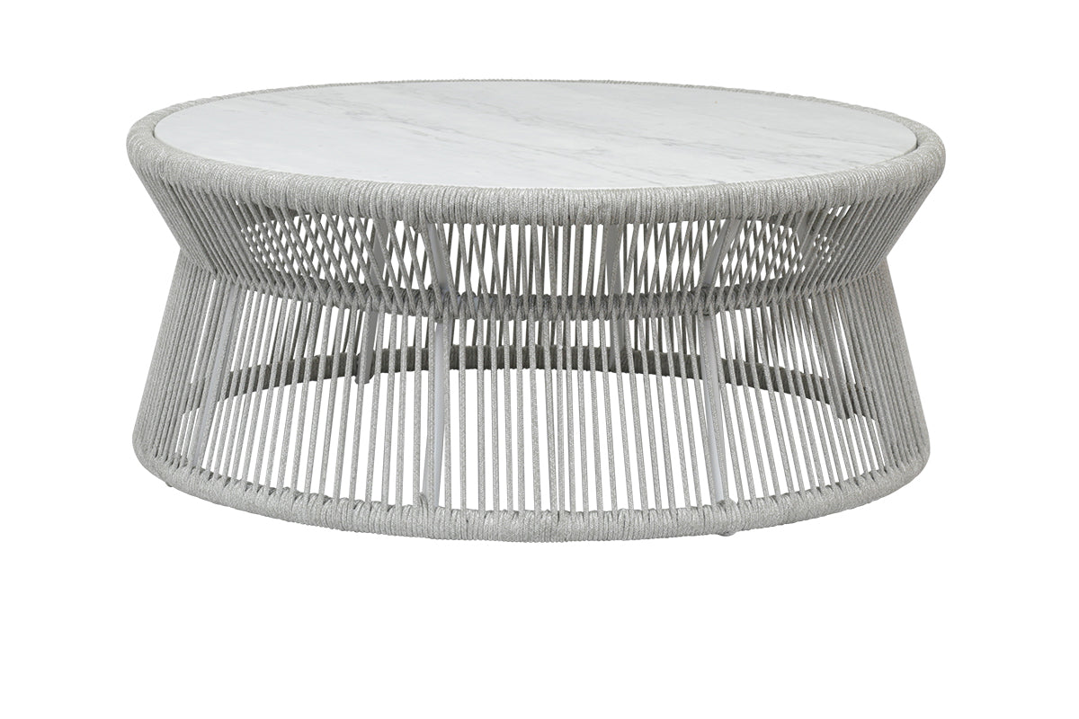 Sunset West Miami Coffee Table with Honed Cararra Marble Top