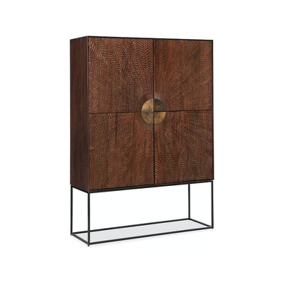 M Furniture Vinca Carved Bar Cabinet