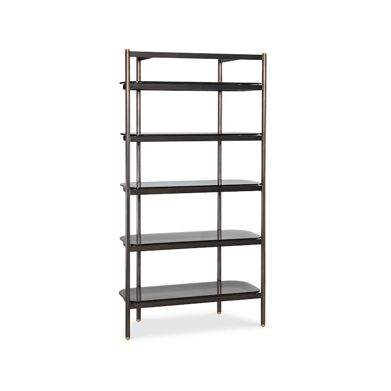 M Furniture Grayson Etagere Bookcase