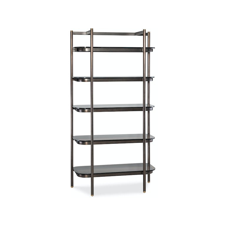 M Furniture Grayson Etagere Bookcase