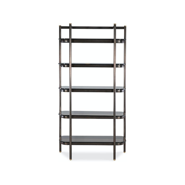 M Furniture Grayson Etagere Bookcase