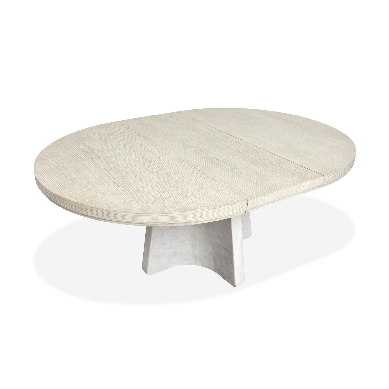 Magnussen Home Lorelei Misty Cloud Extendable Round Dining Table