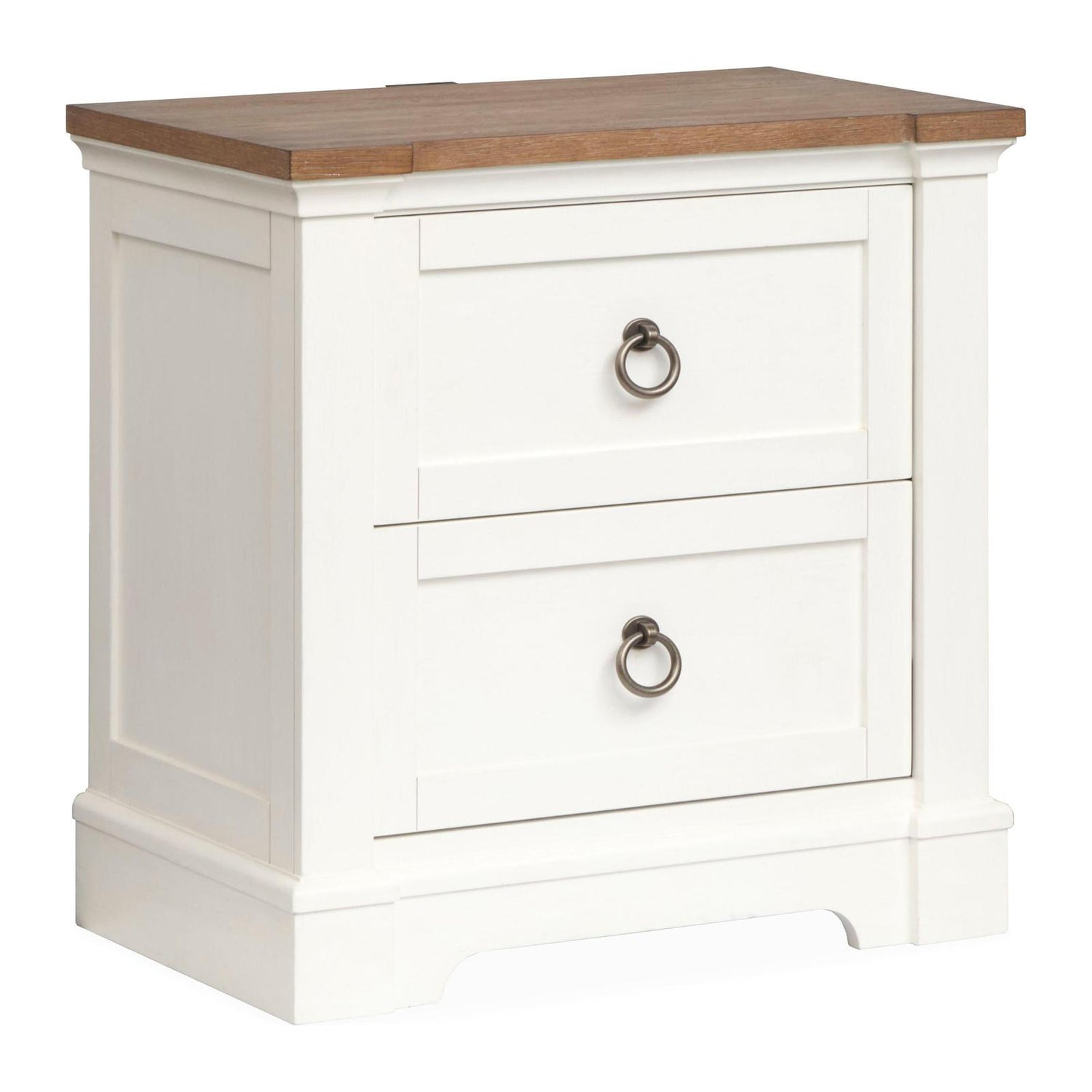 Magnussen Home Kingston Whisper White & Cerused Nutmeg Drawer Nightstand