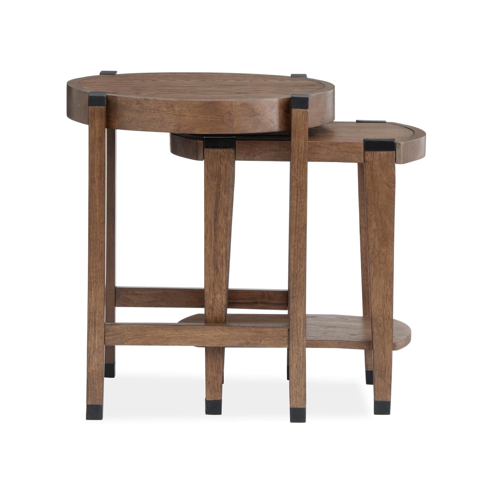 Magnussen Home Kaysen Wallaby And Matte Black End Table