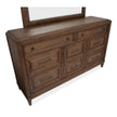 Magnussen Home Groveland Park Antique Coffee Drawer Dresser With Landscape Mirror
