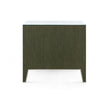 Villa & House Madeline 3-Drawer Side Table with Glass Top