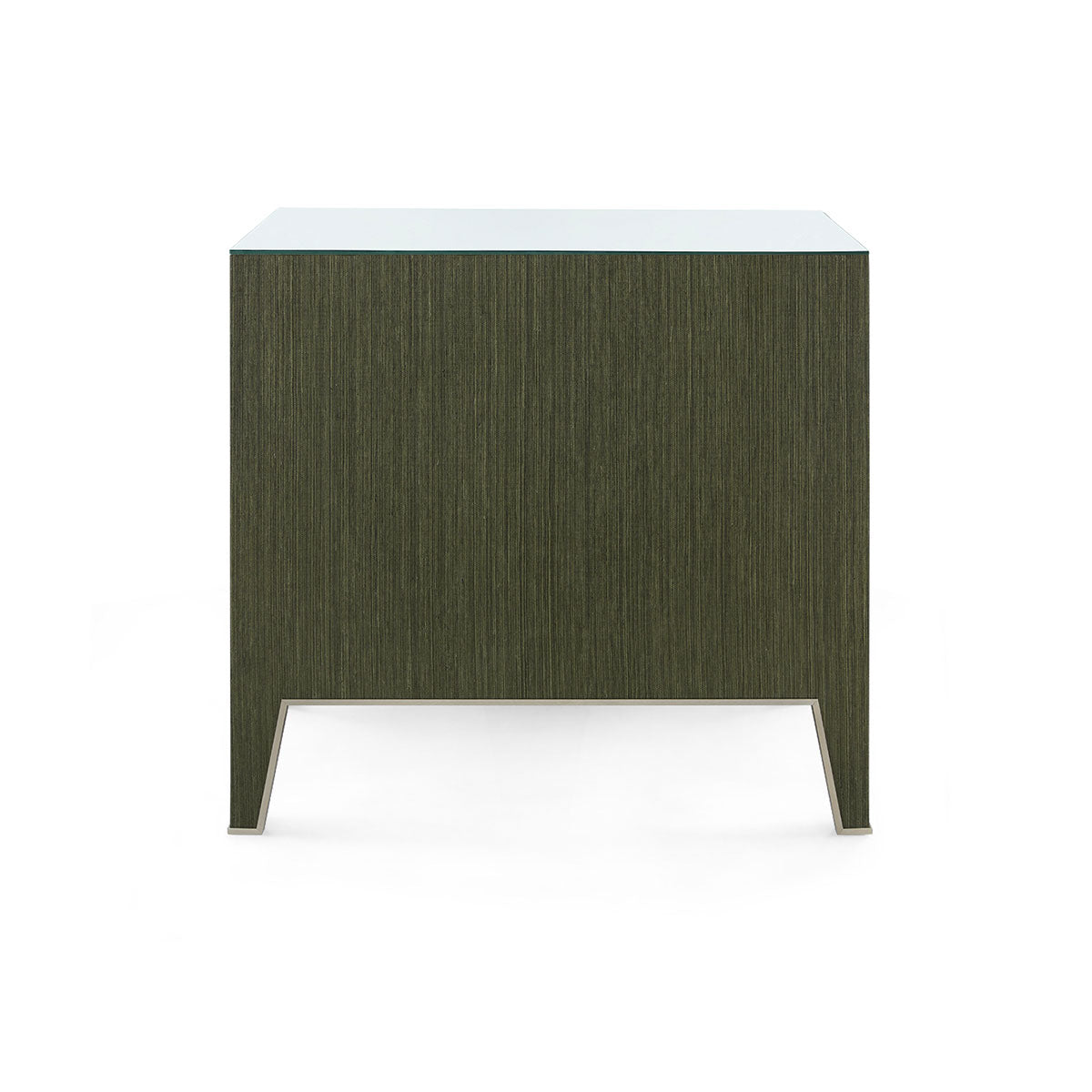 Villa & House Madeline 3-Drawer Side Table with Glass Top