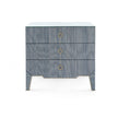 Villa & House Madeline 3-Drawer Side Table with Glass Top