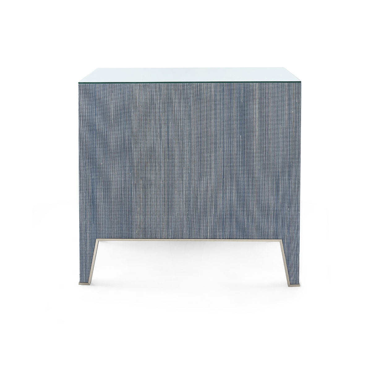 Villa & House Madeline 3-Drawer Side Table with Glass Top