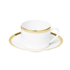 Christofle Malmaison Porcelain Tea/Coffee Cup And Saucer Gold