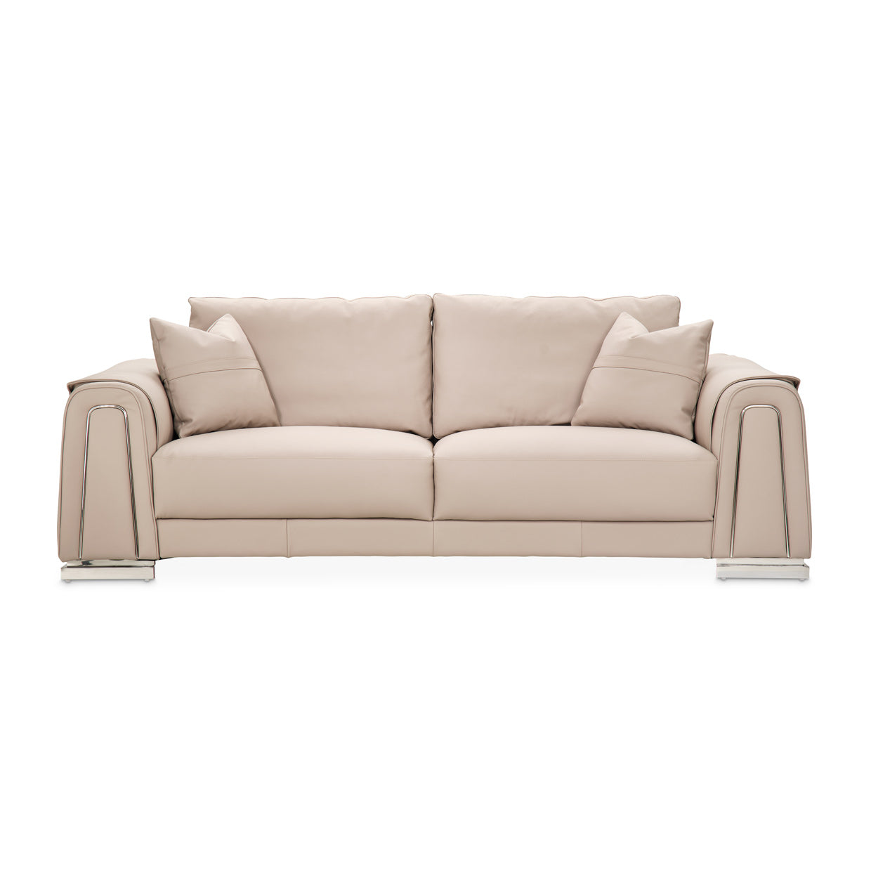 Michael Amini Mia Bella Bergamo Sofa St. Steel