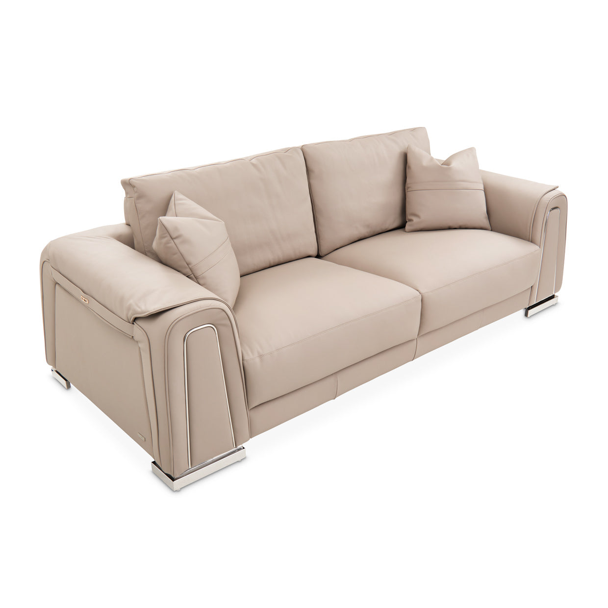Michael Amini Mia Bella Bergamo Sofa St. Steel