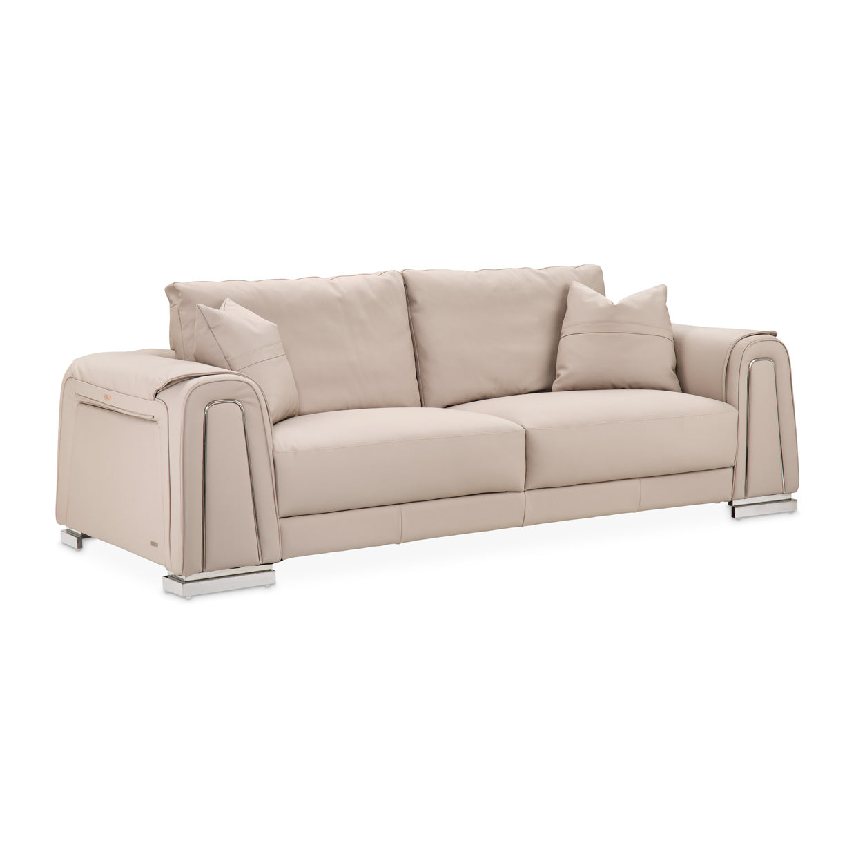 Michael Amini Mia Bella Bergamo Sofa St. Steel