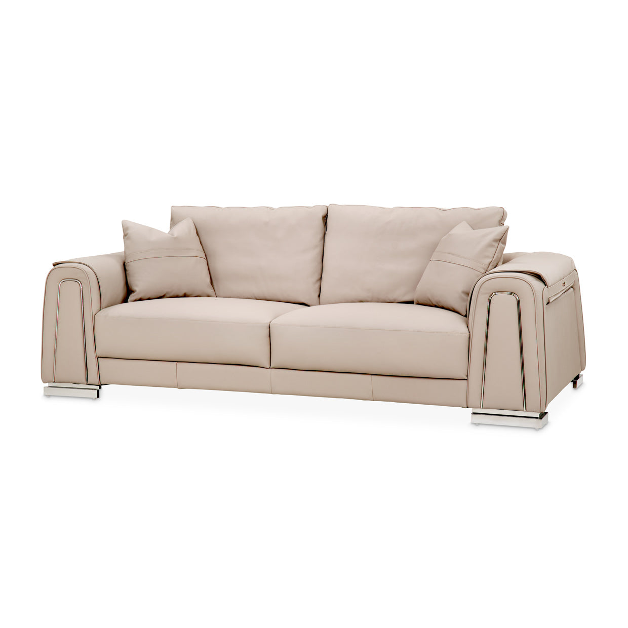 Michael Amini Mia Bella Bergamo Sofa St. Steel