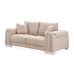 Michael Amini Mia Bella Bergamo Loveseat St. Steel