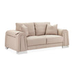 Michael Amini Mia Bella Bergamo Loveseat St. Steel