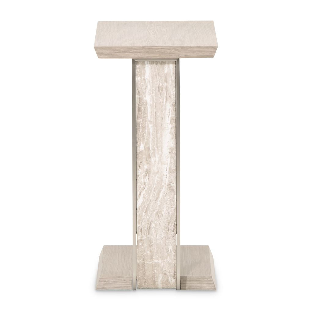 Michael Amini Lotus Bay C-Shaped Accent Table - Sand