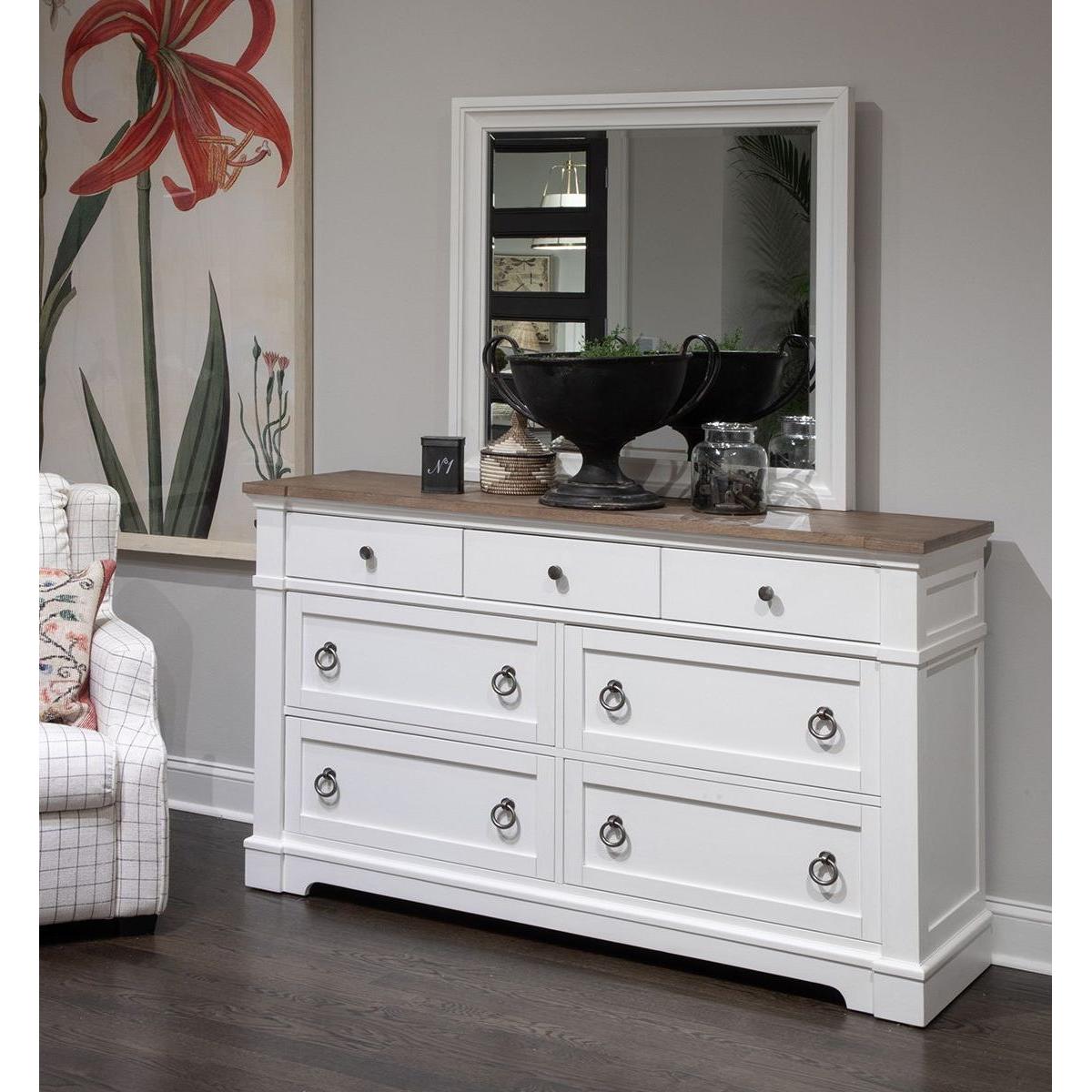 Magnussen Home Kingston Whisper White & Cerused Nutmeg Drawer Dresser
