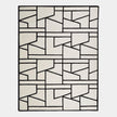 Global Views Ivory Black Zig Zag Rug