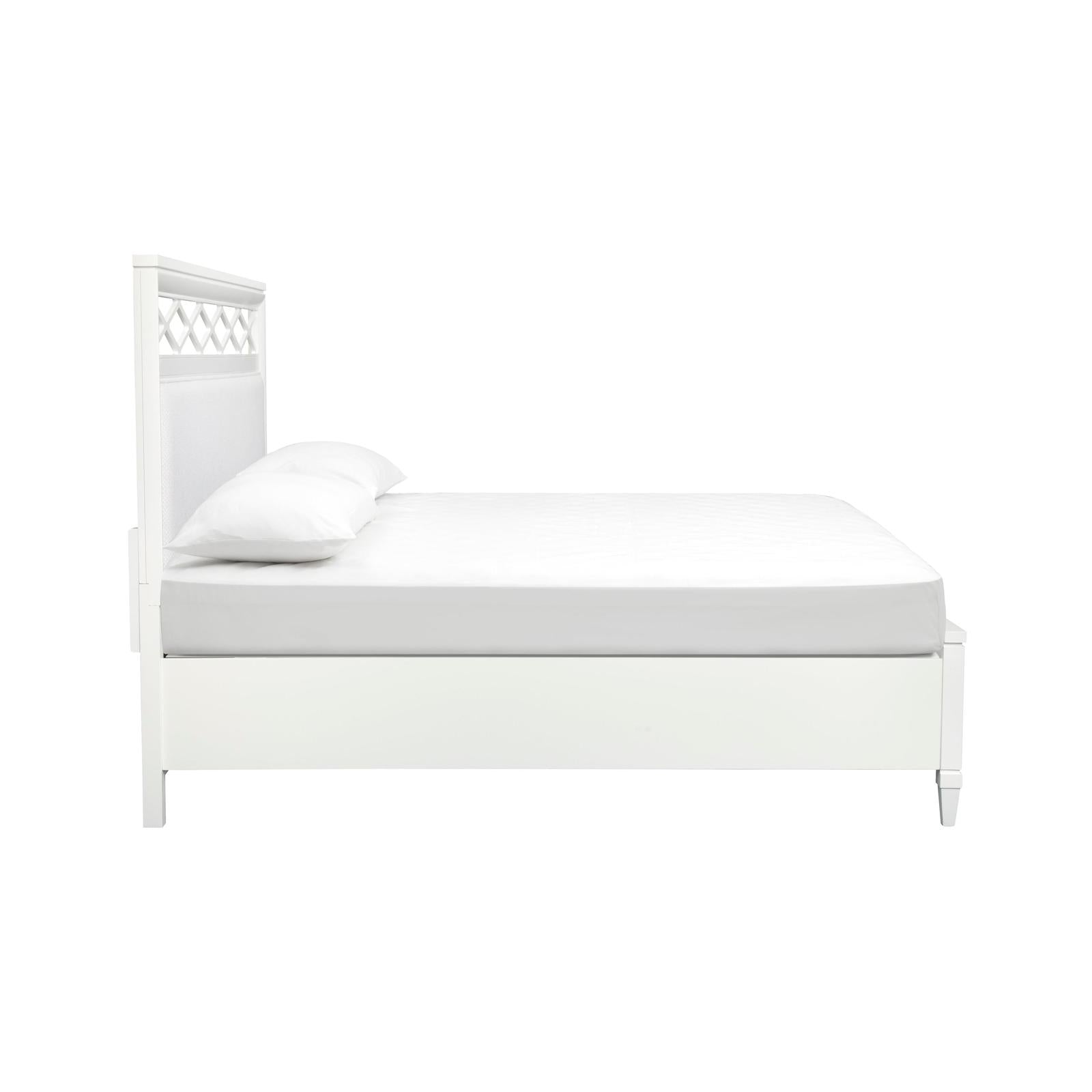 Magnussen Home Springhouse Whisper White Upholstered Panel Bed