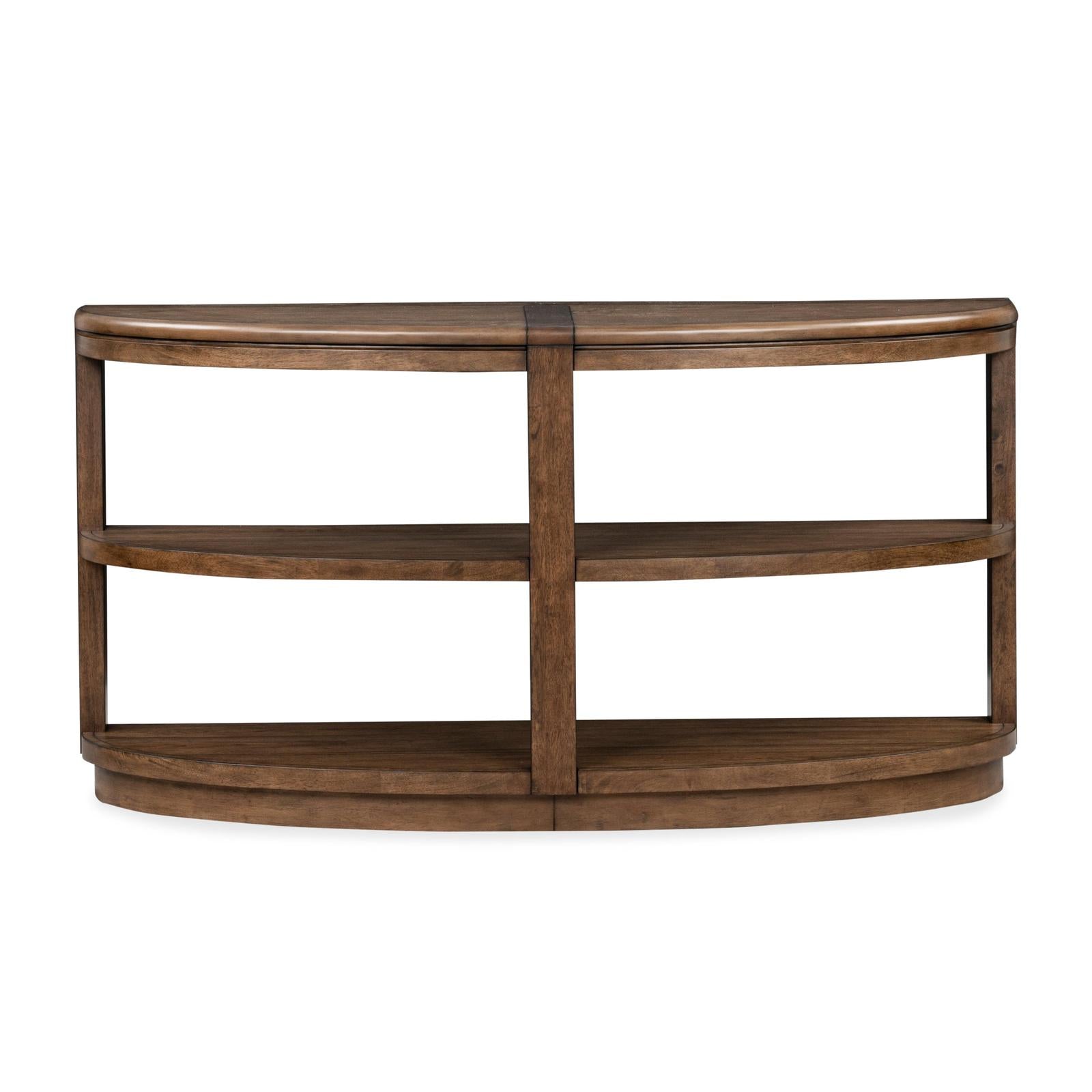 Magnussen Home Connolly Brown Demilune Sofa Table