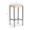 Magnussen Home Jennings Edgecomb Grey And Weathered Antique Nickel Round Accent Table