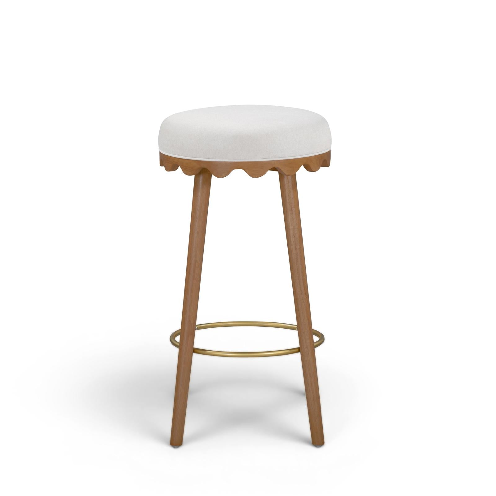TOV Furniture Oodle Performance Vegan Mohair Bar Stool