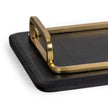 Greyson Leather Natural Brass Rectangle Tray