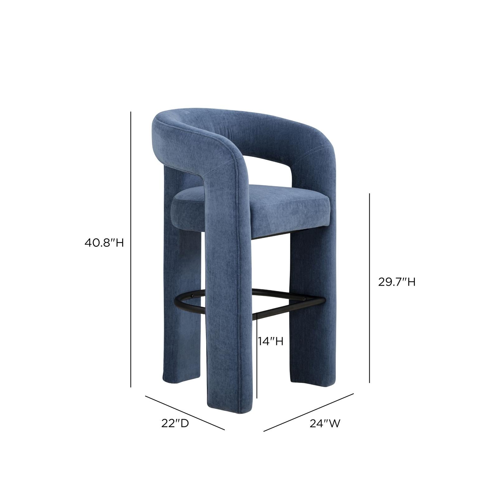 TOV Furniture Malone Performance Chenille Bar Stool
