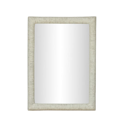 TOV Furniture Orpheus 34"X47" Ribbed Faux Stone Rectangular Wall Mirror