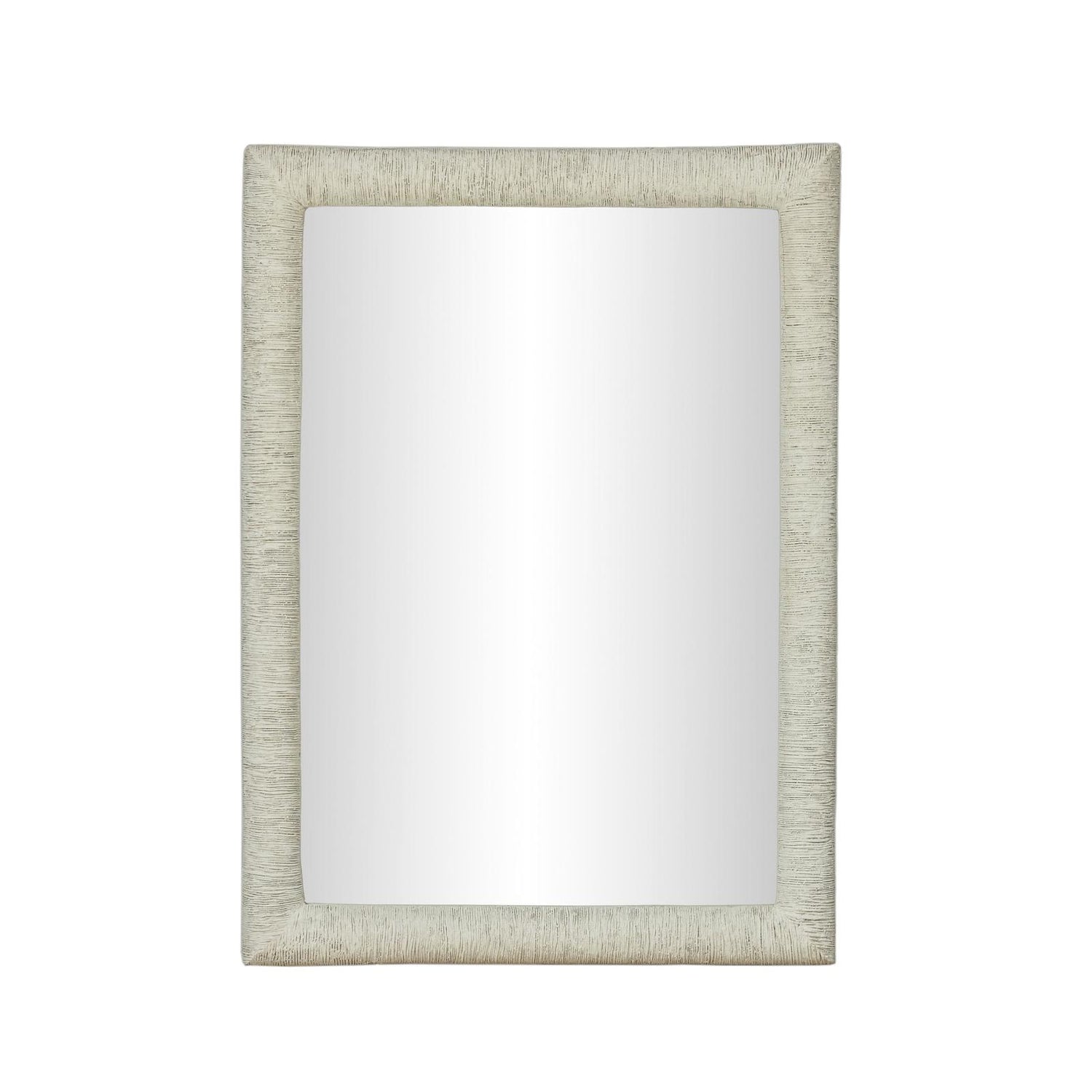 TOV Furniture Orpheus 34"X47" Ribbed Faux Stone Rectangular Wall Mirror