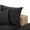 TOV Furniture Cali 4-Piece Performance Fabric & Wicker Outdoor Sectional