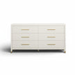 TOV Furniture Dani Cream Faux Shagreen Drawer Dresser